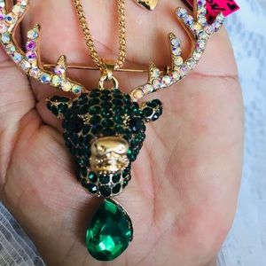 BETSEY JOHNSON~ ReinDeer Necklac